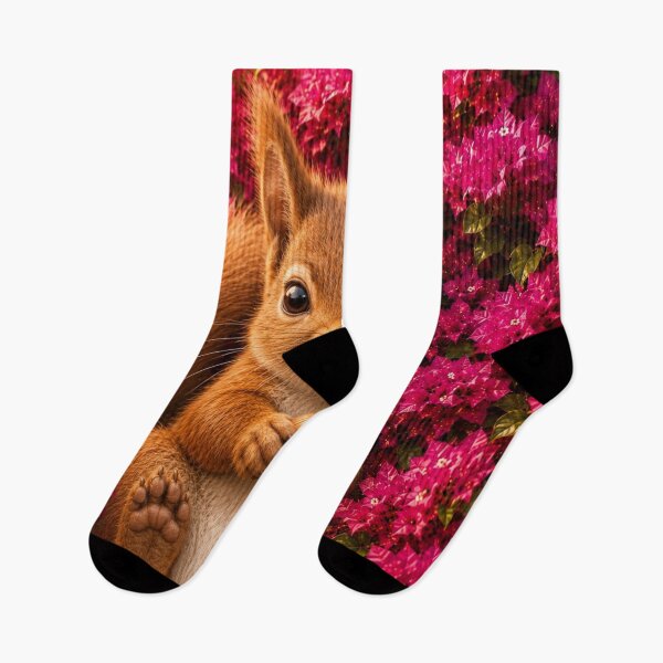 Item preview, Cute Squirrel Among Pink Bougainvillea designed and sold by Pure Craft.
