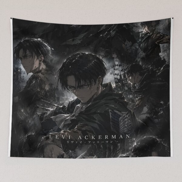 Item preview, Levi | Elite Shadow Captain – Dark Anime Warrior Inspired Fantasy Artwork designed and sold by Dyan4.