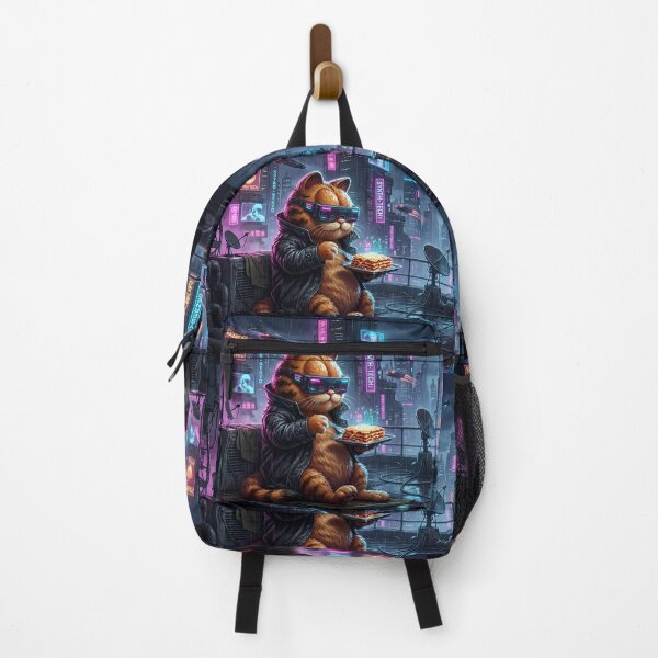 Item preview, Home Retro Neon Cyberpunk Cosmic Cat Lasagna Designs designed and sold by ART ATTACK ZONE.