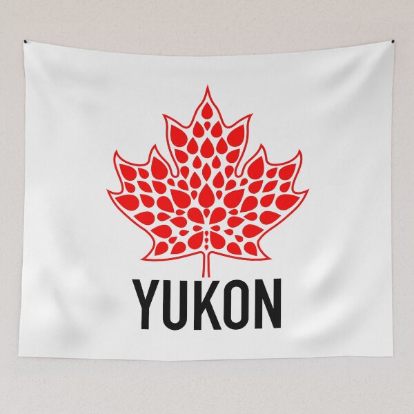 Item preview, YUKON Red Modern Maple Leaf Emblem designed and sold by Great Canadian Collective.