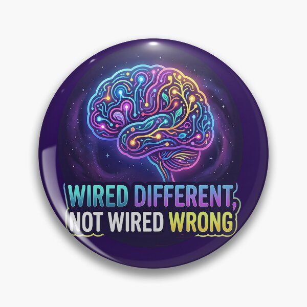 Item preview, Wired Different Not Wired Wrong - Neon Circuit Brain designed and sold by PapamooreArt.