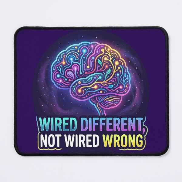 Item preview, Wired Different Not Wired Wrong - Neon Circuit Brain designed and sold by PapamooreArt.