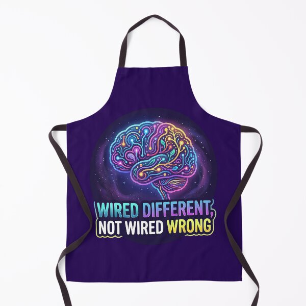 Item preview, Wired Different Not Wired Wrong - Neon Circuit Brain designed and sold by PapamooreArt.
