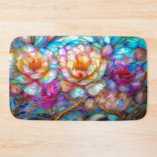 Item preview, Peonies Stained Glass Art designed and sold by MargaretWiktor.