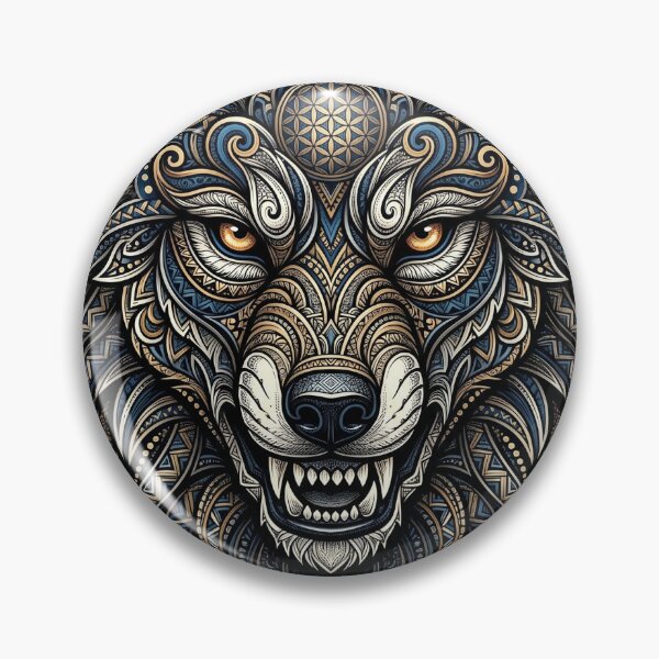 Item preview, Tribal Wolf Totem T-Shirt Sacred Geometric Wildlife Spirit Artwork designed and sold by MERAKISL.