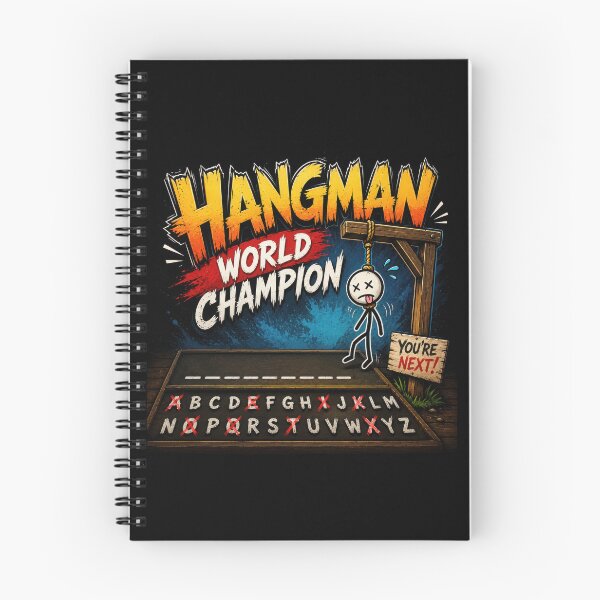 Item preview, Hangman World Champion Word Game Humor designed and sold by Retr0Tshirts.