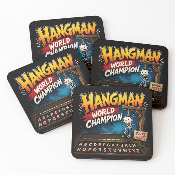 Item preview, Hangman World Champion Word Game Humor designed and sold by Retr0Tshirts.