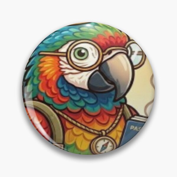 Item preview, Adventurer Parrot with Backpack and Map Illustration designed and sold by DailySparks.