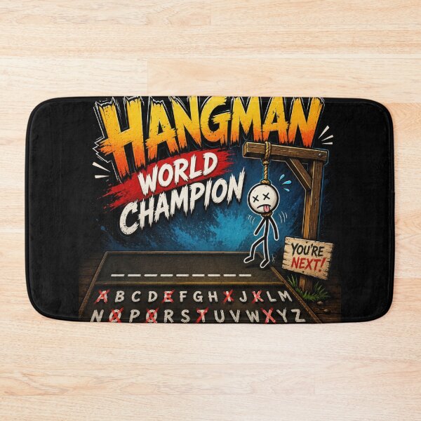 Item preview, Hangman World Champion Word Game Humor designed and sold by Retr0Tshirts.