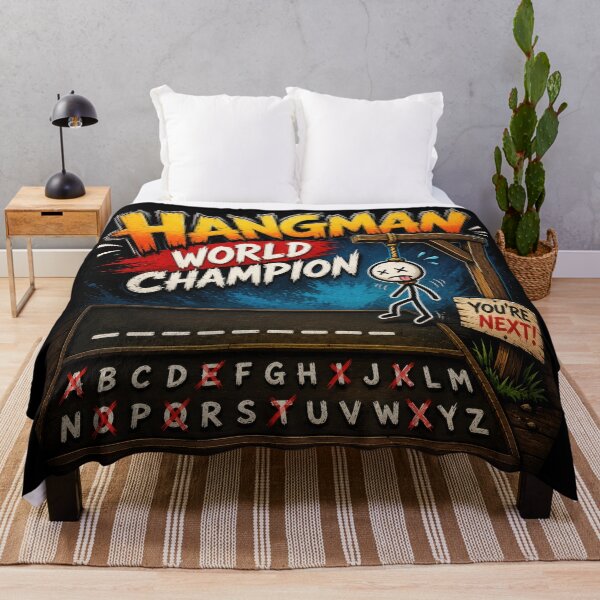 Item preview, Hangman World Champion Word Game Humor designed and sold by Retr0Tshirts.