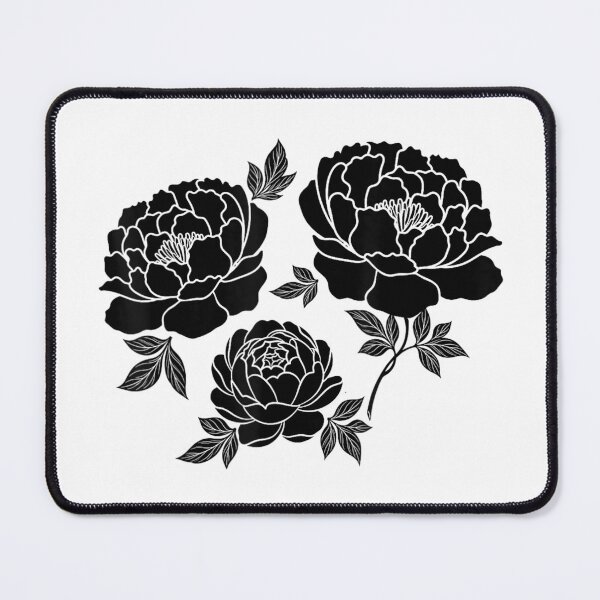 Item preview, Elegant Vintage Black Peony Flowers Aesthetic Minimalist Botanical Floral Illustration Art designed and sold by RuperDelois.