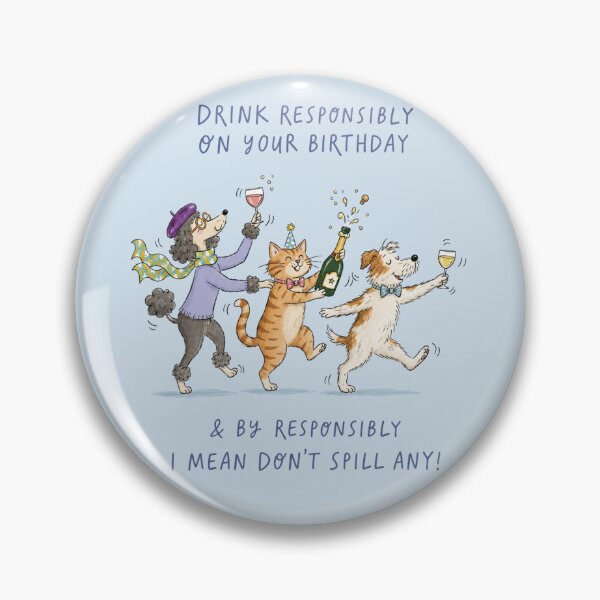 Item preview, Drink Responsibly Funny Birthday Card designed and sold by Ioanna-Studio.