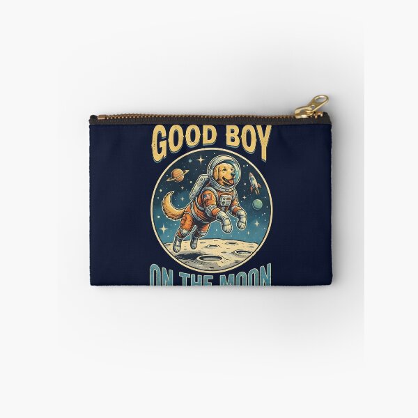 Item preview, Astro Golden Retriever The First Good Boy on the Moon designed and sold by SillyPawsStudio.