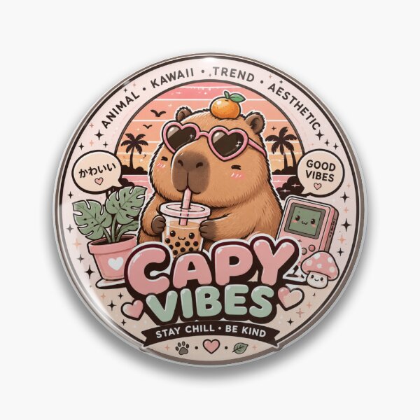 Item preview, Capy Vibes | Kawaii Capybara Bubble Tea | Pastel Coquette Aesthetic Design designed and sold by AstraDrip Studio.