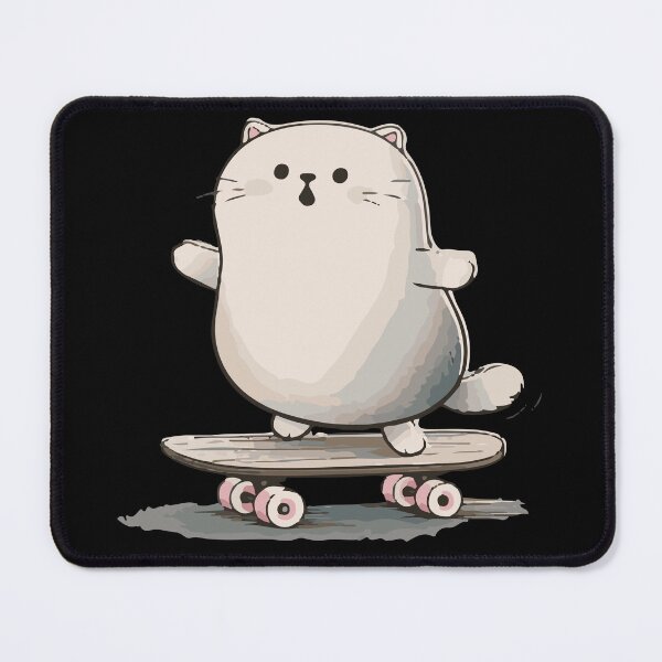 Item preview, Chubby Skateboarding Cat designed and sold by ClubVacay.