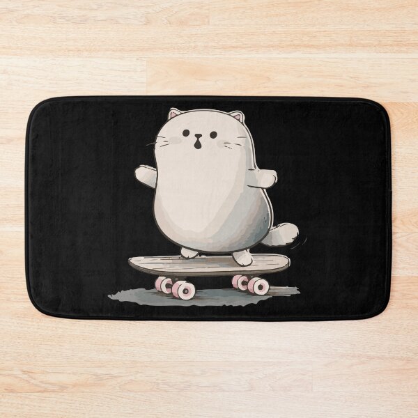 Item preview, Chubby Skateboarding Cat designed and sold by ClubVacay.