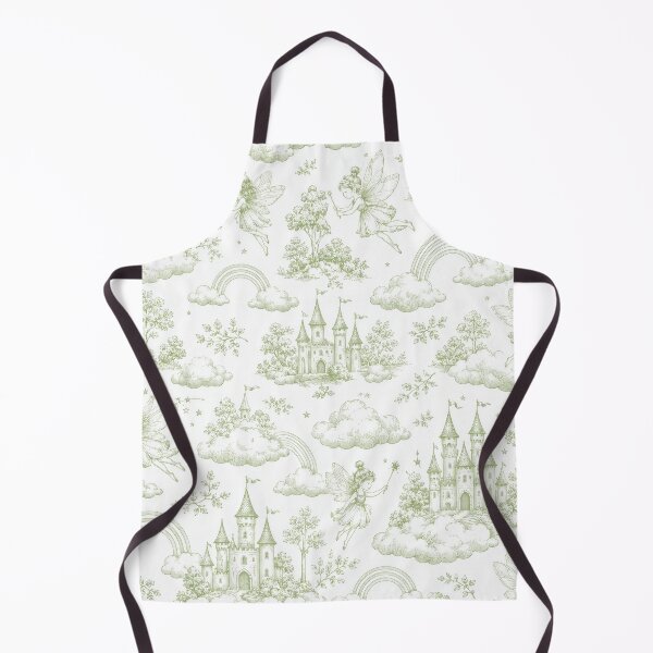 Item preview, Cute fairies in pale green toile designed and sold by Whimsically Yours.