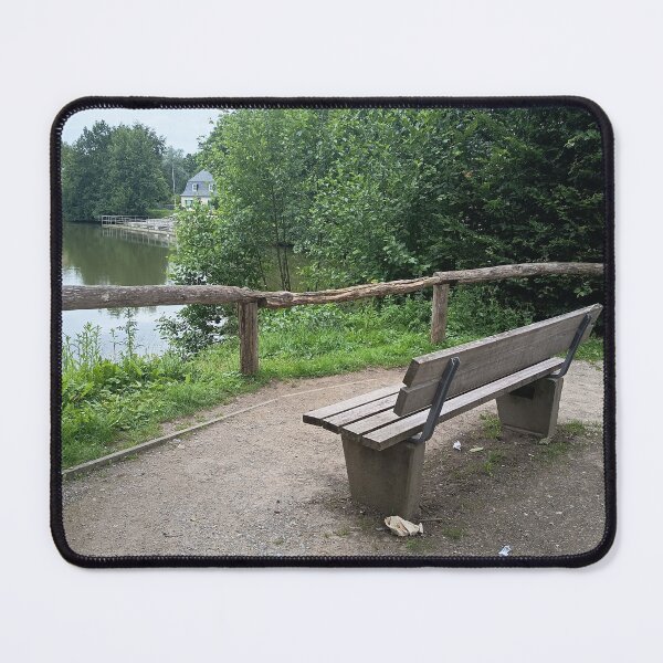 Item preview, Peaceful Park Bench By Lake designed and sold by PhuongVoArt.