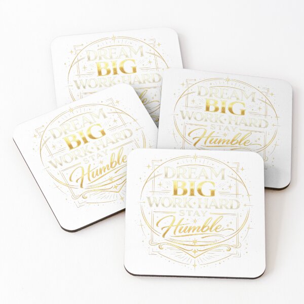 Item preview, Dream Big Work Hard Stay Humble | Modern Luxury Motivational Typography designed and sold by CreativeNest Prints.