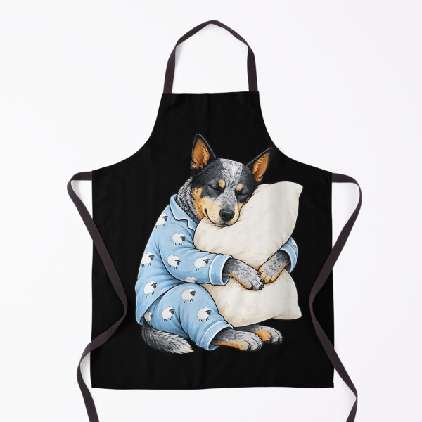 Item preview, Cute Blue Heeler Puppy In Sheep Pajamas Sleeping Hugging Pillow designed and sold by RuperDelois.