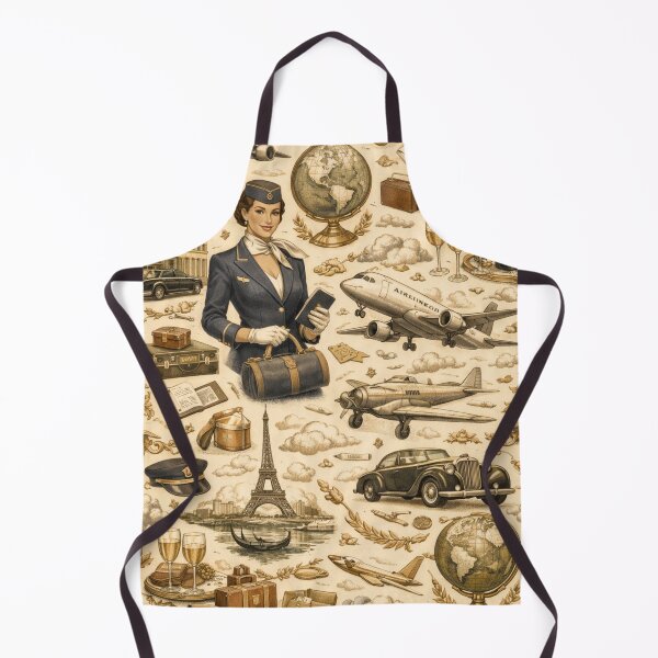 Item preview, Elegant Vintage Flight Attendant Design designed and sold by Ve & Co.