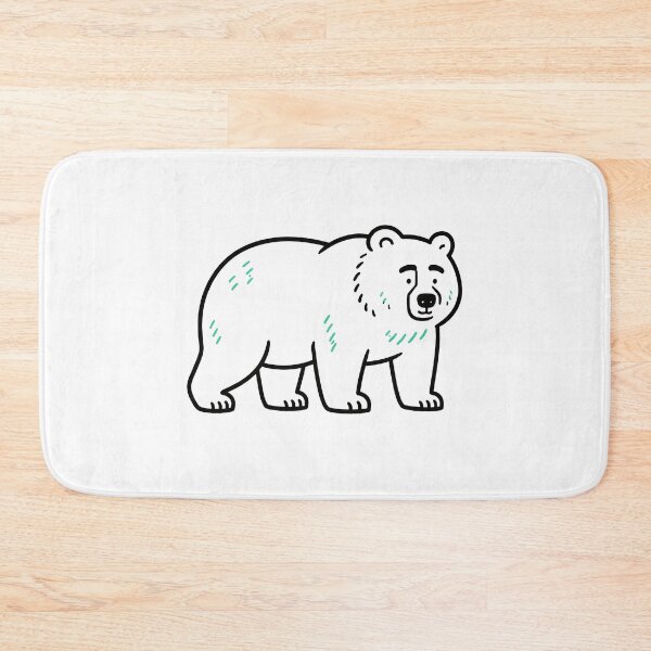 Item preview, Cute Polar Bear Black and Mint Green Woodland Animal Design designed and sold by American Spirit.