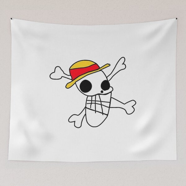 Item preview, Luffy's Jolly Roger - Classic Pirate King Icon Draw designed and sold by TheStickLab.
