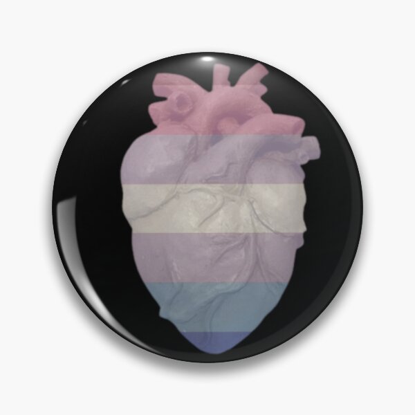 Item preview, bigender heart pride sticker designed and sold by Meowmeow996.