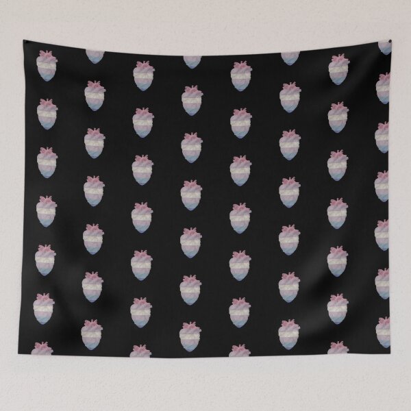 Item preview, bigender heart pride sticker designed and sold by Meowmeow996.