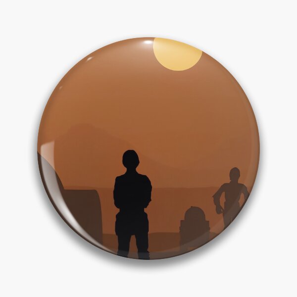 Item preview, Twin Suns Horizon – Minimal Desert Sci-Fi designed and sold by PosterFuel.