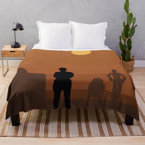 Item preview, Twin Suns Horizon – Minimal Desert Sci-Fi designed and sold by PosterFuel.