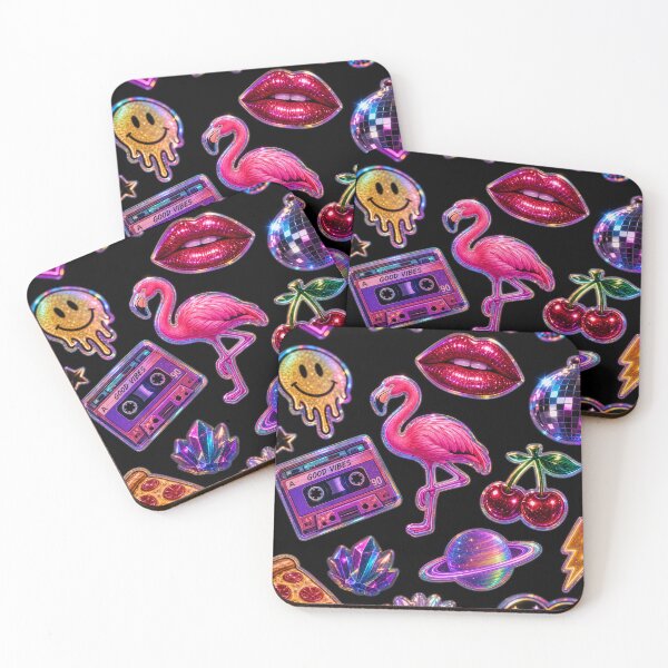 Item preview, Neon Sticker Collage | Retro Aesthetic Floating Sticker Art designed and sold by Jandedan.