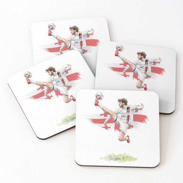 Item preview, Kvaratskhelia Iconic Georgia Soccer Paint Splash Art designed and sold by cucuzeus.
