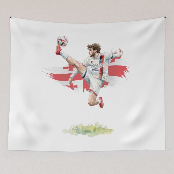 Item preview, Kvaratskhelia Iconic Georgia Soccer Paint Splash Art designed and sold by cucuzeus.