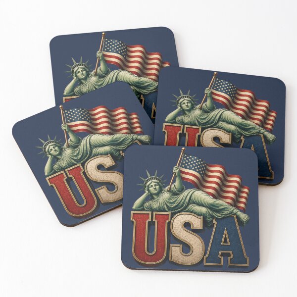 Item preview, USA Statue of Liberty American Flag Patriotic designed and sold by FREENATION2026.