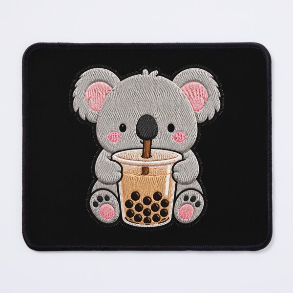 Item preview, Kawaii Koala with Bubble Tea - Cute Koala Embroidery Patch designed and sold by ColorSplash123.