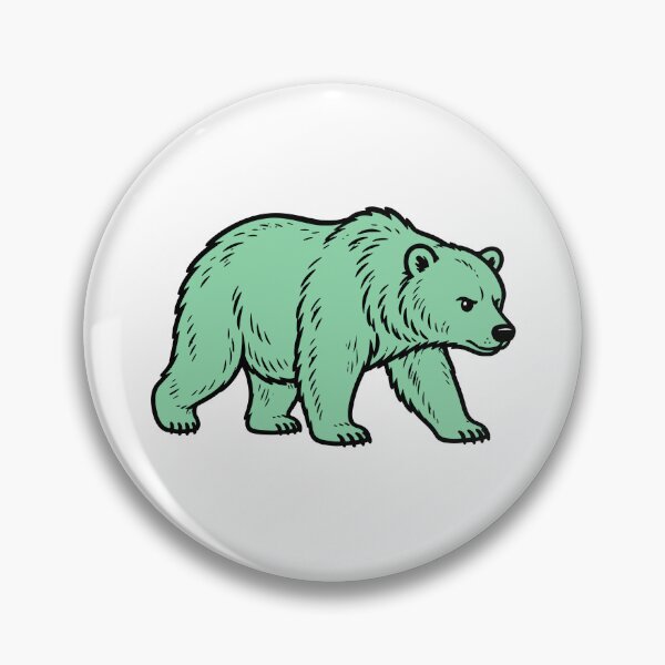 Item preview, Bold Polar Bear in Black and Mint Green Arctic Wildlife Design for Bear Lovers designed and sold by American Spirit.