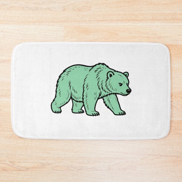 Item preview, Bold Polar Bear in Black and Mint Green Arctic Wildlife Design for Bear Lovers designed and sold by American Spirit.