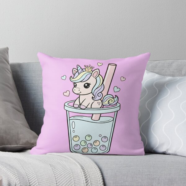 Item preview, Cute Kawaii Unicorn Bubble Tea - Chibi Boba Unicorn Sticker designed and sold by Exquisite Design Studio „Paculówka”.