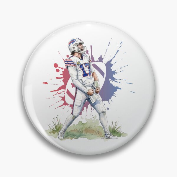 Item preview, Josh Allen 17 Buffalo Football Watercolor Art designed and sold by cucuzeus.