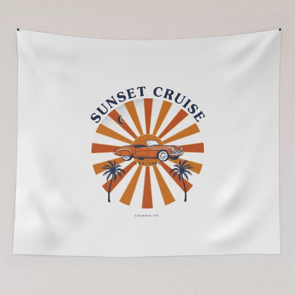 Item preview, Sunset Cruise | Vintage Design designed and sold by Ink And Inspire.