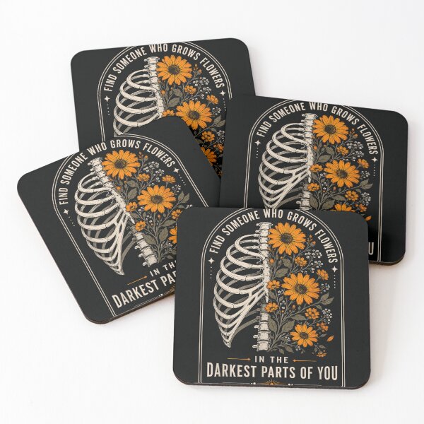 Item preview, Aesthetic Skeleton Ribcage Sunflower Find Someone Who Grows Flowers In Darkest Parts designed and sold by EricCotanori.
