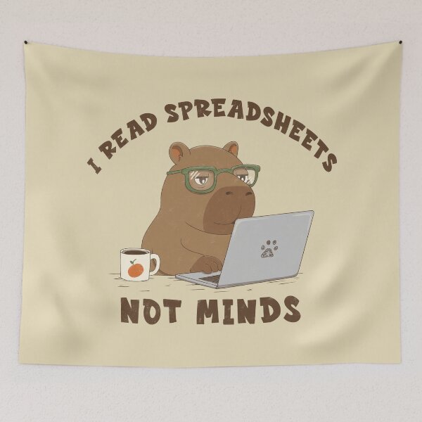 Item preview, I Read Spreadsheets, Not Minds Capybara designed and sold by loobsart.