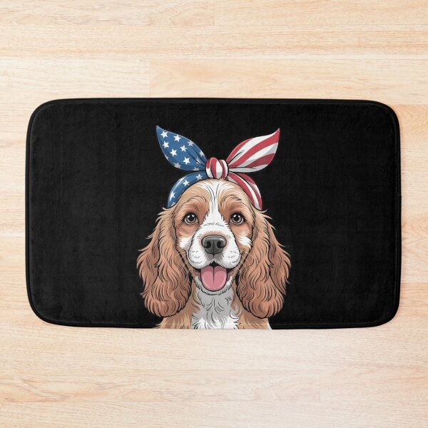 Item preview, Cocker Spaniel With American Flag Bow Headband designed and sold by Canvas-Whispers.