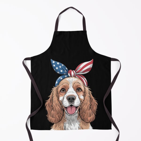 Item preview, Cocker Spaniel With American Flag Bow Headband designed and sold by Canvas-Whispers.