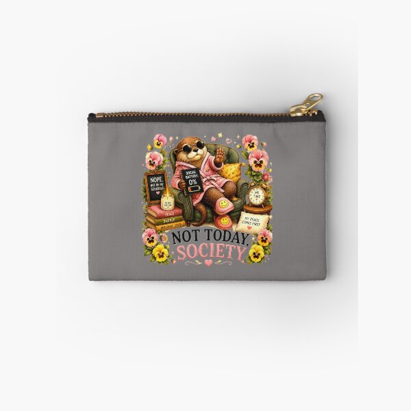 Item preview, Not Today, Society – Introvert Otter Humor Illustration designed and sold by Naturalite19.