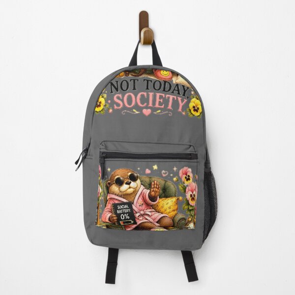 Item preview, Not Today, Society – Introvert Otter Humor Illustration designed and sold by Naturalite19.