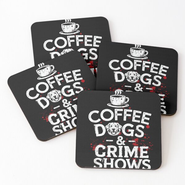 Item preview, Coffee Dogs And Crime Shows Funny Golden Retriever Splatter Graphic Art designed and sold by EricCotanori.