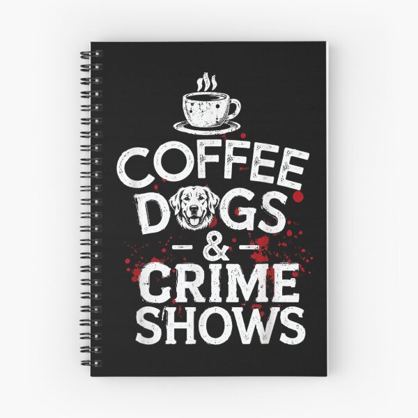 Item preview, Coffee Dogs And Crime Shows Funny Golden Retriever Splatter Graphic Art designed and sold by EricCotanori.