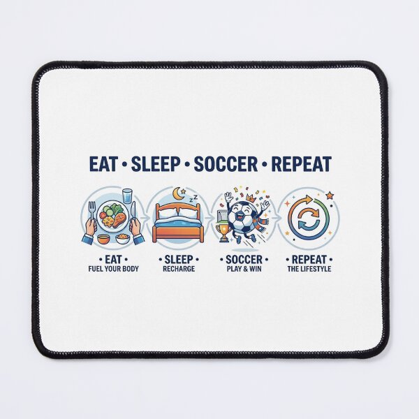 Item preview, Eat Sleep Soccer Repeat designed and sold by Meemaart.